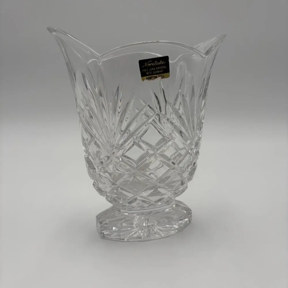 Vintage 1970s - 1980s Noritake Hampton Hall Full Lead Crystal Vase West Germany